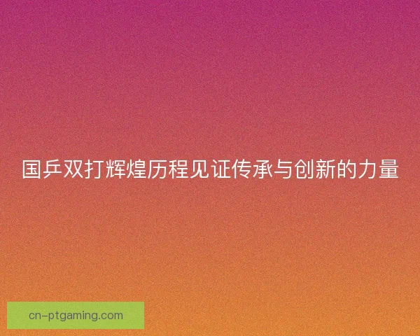 国乒双打辉煌历程见证传承与创新的力量