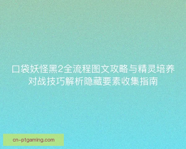 口袋妖怪黑2全流程图文攻略与精灵培养对战技巧解析隐藏要素收集指南