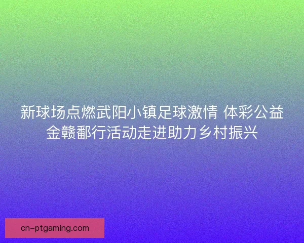 新球场点燃武阳小镇足球激情 体彩公益金赣鄱行活动走进助力乡村振兴